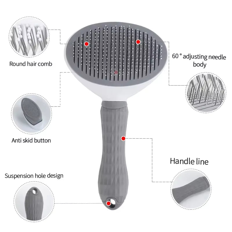 2-in-1 Pet Grooming & Deshedding Brush