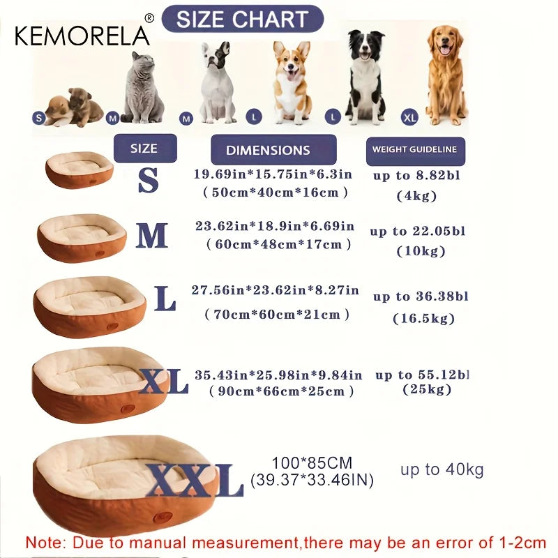 Oval Snuggle Pet Bed